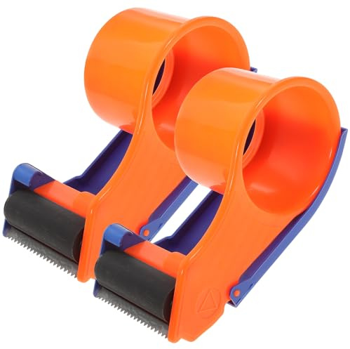 ABOOFAN Distributeur de Ruban Adhésif D'étanchéité en Plastique 2 Pièces Confortable et Pratique Coupe-ruban Ergonomique pour Entrepôt et Emballage