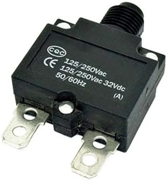 YFHGULBTK Mini disjoncteur Thermique à Courant 3A 4A 5A 6A 8A 10A 15A 20A, Protecteur de Surcharge, Interrupteur poussée réinitialisable(15A)