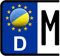 3 x Kennzeichen-Aufkleber Ball UKRAINE Flagge KFZ Motorrad FanShirts4u