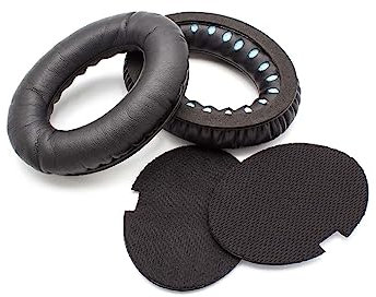 vhbw Ohrpolster Ersatz Polster 7,7cm kompatibel mit Bose QuietComfort 15, 2, 25, AE2, AE2i, AE2w, QC15, QC2 Kopfhörer Headset, schwarz