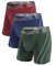Separatec Hommes Caleçon Boxers en Fibre de Bambou avec Poches Séparées sous-vêtements Caleçon Confortable à La Mode, Lot de 3 (L, Bleu+Rouge+Vert)