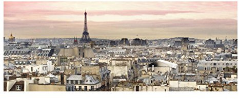 Bilderwelten Top Städte Glasbilder Wandbild Foto Kunstdruck 30 x 80 cm, Paris Hautnah