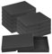 Natürlich verpacken Faltschachtel 13,6 x 18,6 x 2,5 cm, Schwarz, mit Deckel, Recyclingkarton - 10er Set