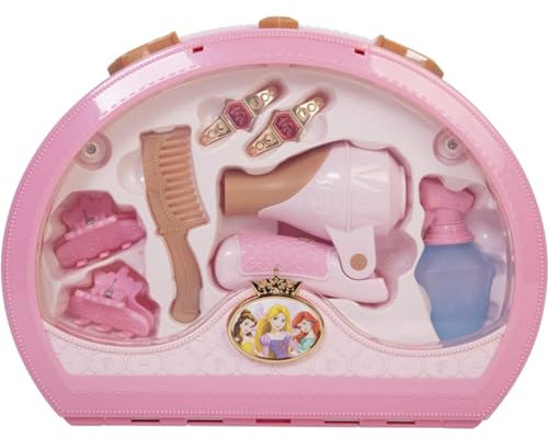 Princesas Disney – Bolsito de Peinado con hasta 7 Piezas – El Secador Funciona con Sonidos – Juguete Ideal para Niñas 3 Años +