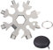 KATELUO 18-in-1 Edelstahl Schneeflocken Multi-tool,Verbesserte Version Tragbares Multifunktionswerkzeug,Kompakt und Tragbar Für Den Außenbereich,Kann Zur Reparatur Von Skiern, Fahrrädern Usw(Silber)