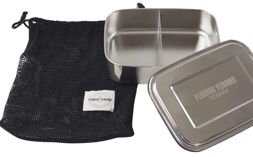 YUMMII YUMMII Premium Stainless-Steel Small Lunch Box (500ml) for Childrens and Adults, The Food Storage Container – Two Compartment and Temperature Resistant, Easy to Clean, BPA-Free, Odorless