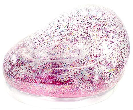Air Candy Inflatable Glitter Chair - Filled with 6mm Holographic Color Changing Glitter - Made with Strong PVC That Will Hold up to 250 lbs. Perfect for Indoor or Outdoor use!