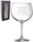 Personalised Engraved Gin Balloon Glass, Gift Boxed, Personalise with Any Message for Any Occasion