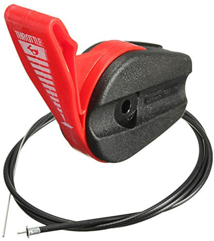 tooloflife 65 Inch Universal Lawn Mower Throttle Cable Switch Control Garden Machine Fitting Throttle Cable Lawn Mower Control Switch Lever Handle Kit for Electric Petrol Lawnmowers (RED)