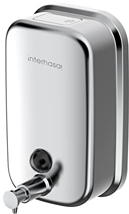 interhasa! Hand Soap Dispenser Wall Mounted Touchless Stainless Steel Liquid Dispenser For Kitchen Sink and Bathroom 500 ml