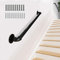 Lechansen Pasamanos De Escalera Para Interior Exterior, 100cm Barandilla Acero Inoxidable Industrial RúStico Negro Antideslizante De Pared De Hierro Forjado Pasamanos Barandilla De Pie De Escalera