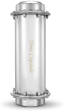 Jonoisax Capsule Temporelle Time Capsule - Anti-Corrosion étanche en Acier Inoxydable Conteneur de Capsule Durable Verrou pour de Futures,16.3Inch