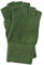 FosterNatur, Damen Fingerlose Wollhandschuhe, 100% Wolle (Grün, Gr. 7)