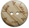 Holz Knöpfe 2 Loch Holzknöpfe mit live love laugh Motiv aus echtem Oliven Holz und teilweise sichtbarer Maserung (10 Stück) (22mm)
