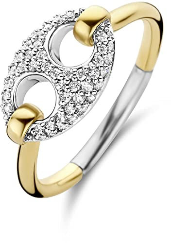 Ti Sento - Milano Damen-Damenring 925er Silber Zirkonia 52 Bicolor 32020807