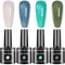 Senvenski Jelly Gel Nagellack Kristall Transparent Rein Milchig Weiß Blau Grün Smaragd Türkis Glitzer UV LED Gift Set Kit Nagellack Kinder Mädchen (CS015)