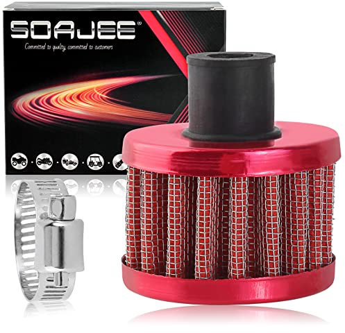 SOAJEE Universal-Luftfilter für 196 cc 212 cc GX160 GX200 168F 5,5 PS 6,5 PS Motor CT200U CT200U-EX Mini Bike Go Kart MB200 BAJA Warrior, 12 mm