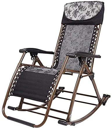 CAPXXIN Relaxsessel Zero Gravity Chair Schaukelstuhl Rocker, Faltbarer Liegestuhl Garten Verstellbarer Wasserdichter Patio Recliner Outdoor Leisure Camping Chair Sun Lounger Needed