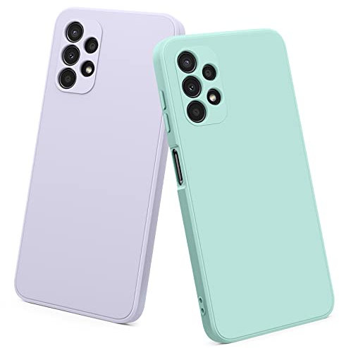 Oumida Coque pour Samsung Galaxy A13 4G, Silicone Liquide Ultra Fine avec Doublure en Tissu Microfibre Doux, Coque de Protection Complète pour Samsung Galaxy A13 4G