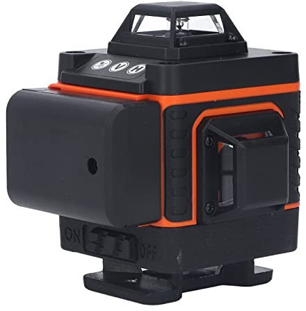 Nivel Láser 16 Líneas 4D Green Beam Nivel de Línea Láser 4x360° Autoajustable Plano IP54 Alta Precisión Nivel de Línea Autonivelante Instrumento Naranja para Construir Baldosas