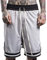 Plilima Atmungsaktive Basketball-Shorts für Herren, leicht, für Fitnessstudio, Boxen, Netzstoff, schnell trocknend, mit Reißverschlusstaschen, weiß, XL