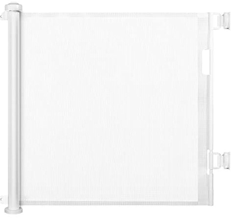 Dioxide Treppenschutzgitter Ausziehbar für Babys, 0-150 cm, Treppenschutzgitter für Kinder und Hunde, Babygitter Geeignet für Treppen, Korridore, Drinnen und Draußen (Weiss)