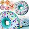 FUN KISSEN | Donut XXL 45cm, Pop Corn, Pizza, Cookie Kissen mit GRATIS Geschenk Verpackt, sicheres OEKO TEX Kinderkissen Material, Kopfkissen für Kinder, dekoratives & lustiges Kissen (Donut XXL Blau)