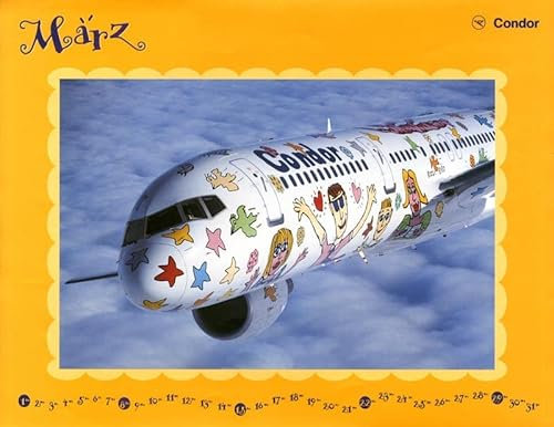 Poster Plakat James Rizzi Condor Kalender 1998 März Bird Boeing 757 auf Platte