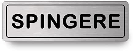 Nitek Schild aus satiniertem Aluminium, 150 mm x 50 mm, selbstklebend, Stickers, Klebeetikett | Wasserdicht, Büro, Pub, Unternehmen