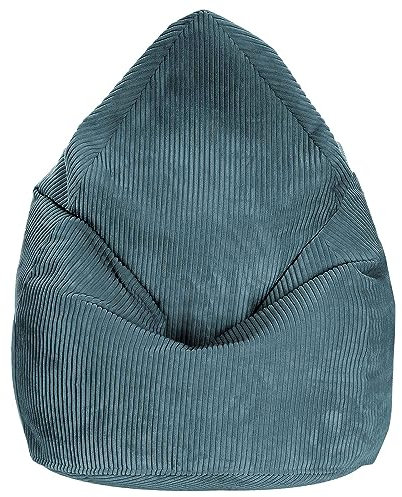 DreamRoots Sitzsack Cord Kinder Sitzsäcke Mädchen Jungen70x70x105cm - Sitzsack mit Füllung,Lehne und Bezug - Bean Bag Chair