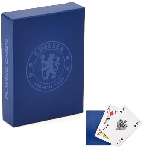 The Gift Scholars Officially Licensed Chelsea FC Playing Cards - Standard 52-Card Deck Card Game for Blues Fans of All Ages