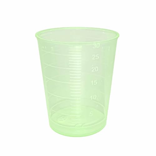 Medikamentenbecher 80 Stück, Einweg-Medizinbecher 30ml (Grün)