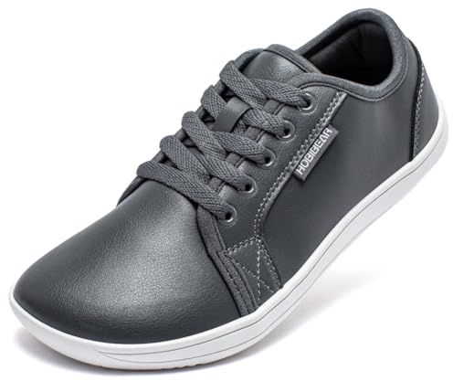 HOBIBEAR Barefoot Shoes Women Men Minimalist Casual Sneakers Zero Drop Sole Wide Toe Box Fashion Sneakers Lightweight Comfortable Grey