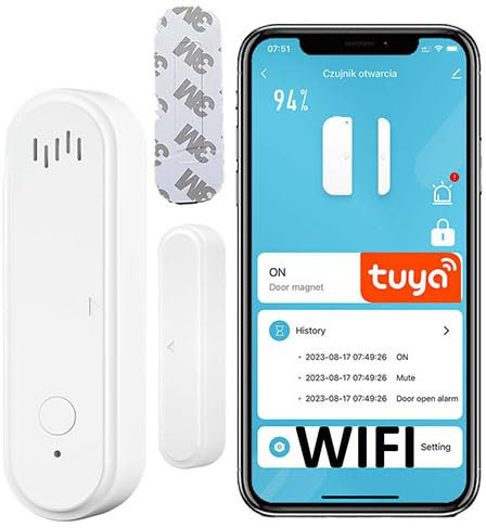 Sone Smart One Türsensor Alarm – WLAN Türalarm Fensteralarm mit Sirene – Tuya Smart Life – Fenster Sensor Smart – Alexa Integration – Batteriebetrieb