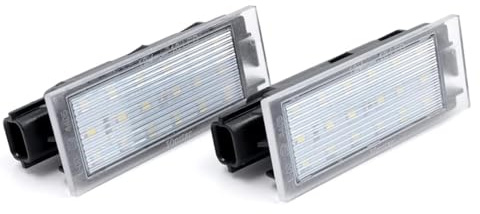 Partsline (Lot de 2) Éclairage de Plaque compatible avec Clio IV Sandero II | Plaque d'immatriculation. Aussi compatible avec Clio III, Kangoo II, Master II/III, Trafic III. Réf. équivalente : 8200480127