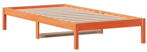 vidaXL Tagesbett, Sofabett mit Holzrahmen, Gästebett mit zusätzlichem Stauraum, Bett Bettsofa Beistellbett, Wachsbraun 90x200cm Massivholz Kiefer