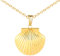 MICMIF Collier Personnalisé Médaillon en forme de Coquillage, Acier inoxydable Pendentif Coquillage Porte Photo Médaillon pour 2 Photo avec Chaîne 50cm Bijoux pour Femme Filles