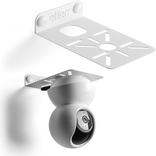 Soporte para Camara. Soporte para camaras vigilancia Domicilio WiFi, Interior, Exterior, Camara vigilancia Bebe, Soporte Pared para Sistema antirrobo casa. (Blanco, Normal)