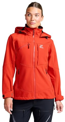 RevolutionRace Hiball Softshell Jacket für Damen, Outdoor Jacke für Wandern, Aurora Red, S