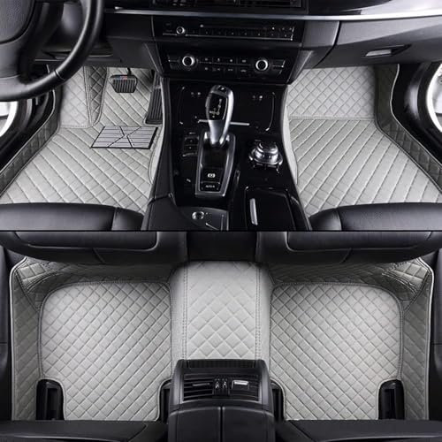 Auto Fußmatte für BYD Tang EV 7 Sitze 2022 2023 2024 Maßgeschneiderte Allwetter Leder Wasserdicht Staubdicht Kratzfest rutschfest Protection Liner,D:Grey