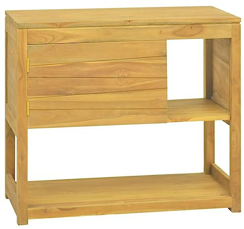 LLEZKBR Möbelstück Badschrank 85x40x75cm Massivholz Teak