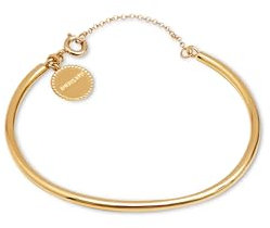 SINGULARU - Line Chain Armreif. Edelstahl mit 18 Kt Vergoldeter Beschichtung. Schmuck für Damen.