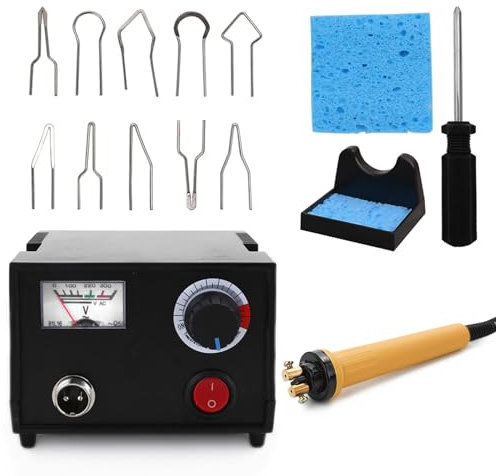 Holzverbrennungsset mit Einstellbarer Temperatur, Inklusive 10 Drahtspitzen und Brandstift, Leicht, Sicher für Brandmalerei-Kunstwerke aus Holz, Leder, oder Bambus