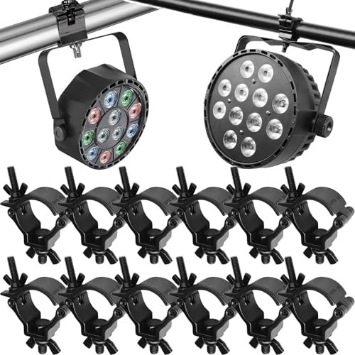 Schnellschnalle Bühnenbeleuchtungsklemme,YouXiaor 12er Traversen Klammern,48-51mm Bühnenbeleuchtung Haken Klemme Trussaufnehmer Alulegierung Bühnenbeleuchtung Klemme 100KG Ladekapazität