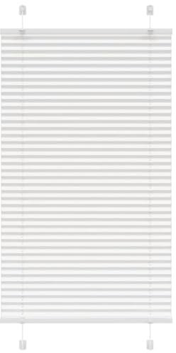 vidaXL Estor Plisado Blanco 80x150 cm Tela Ancho 79,4 cm Poliéster, Estor Plisado para Ventana, Estor Plisado para Ventana, Estor Tipo acordeón para Ventana