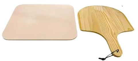 Pietra Per Pizza Pietra refrattaria for pane Pietra refrattaria quadrata Pietra for pizza con pala Teglie in cordierite resistente al calore for forno Cottura pizza Per Pizza Fatta In Casa