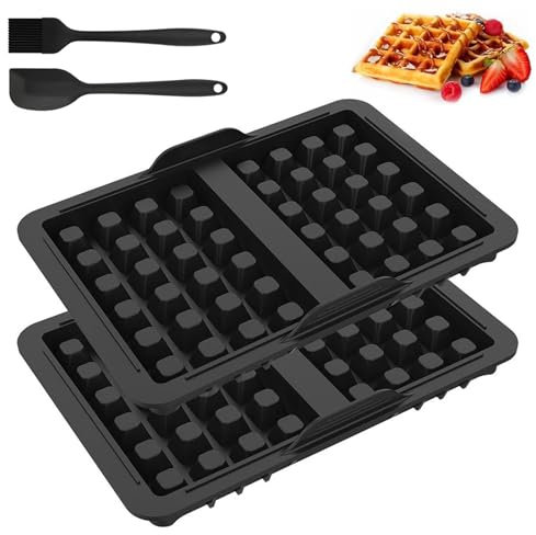 Insert pour friteuse à air chaud compatible avec Ninja AF300EU, AF400EU, AF451EU, SL400EU, AF500DE Silicone Moule à gaufres belges Accessoires réutilisables
