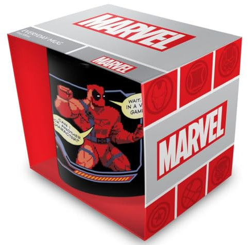 Pyramid International Deadpool (videojuego) - Taza de cerámica negra de 315 ml, tamaño único