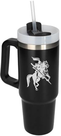 Knight On Horse Thermobecher, lasergraviert, isoliert, extragroß