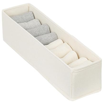 Raypontia 2STK Langer Socken Schubladen Organizer, 40CM Faltbar Schmale Socken Organizer, Schubladen Organizer Socken Unterwäsche, Schmale Langer Aufbewahrungsbehälter, Langer Organizer Für Kommode,